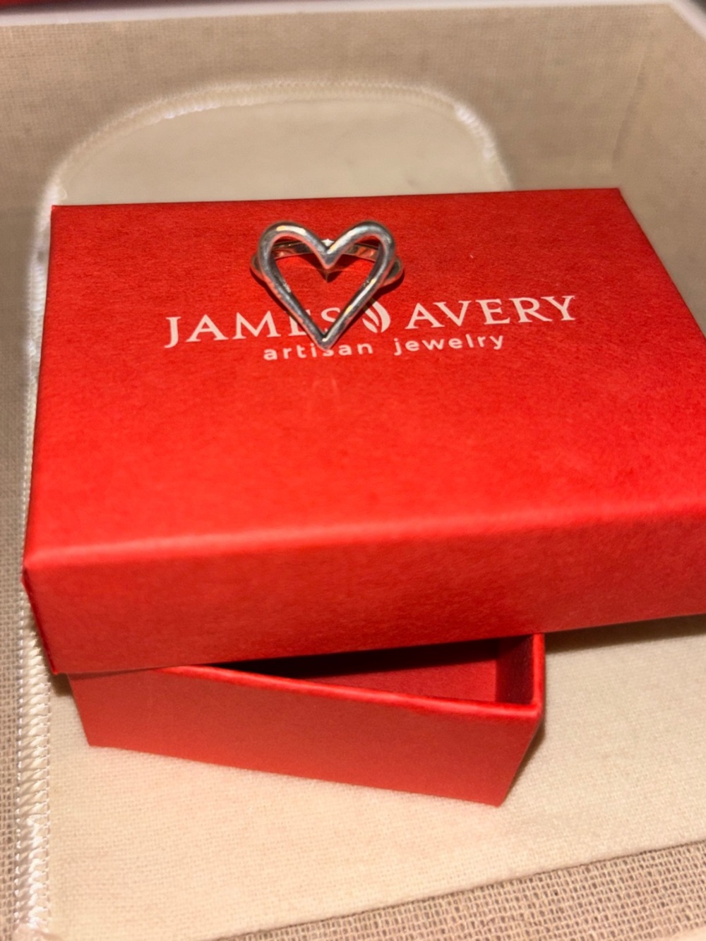 James Avery Fearless Heart Ring In Sterling Silver (Size 4.5)